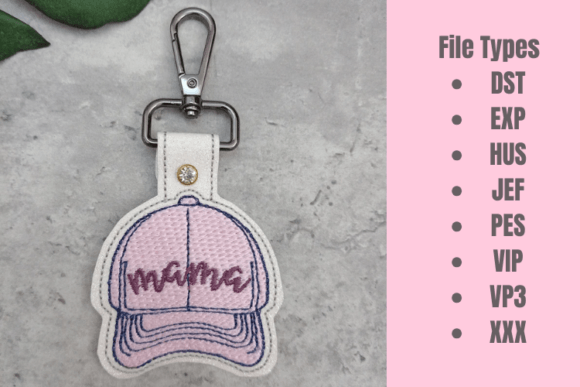 Baseball Mama Hat ITH Snap Tab