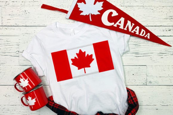 Canadian Flag Applique Embroidery