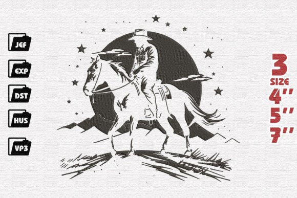 Cowboy on Horseback: A Seasonal Embroidery Review