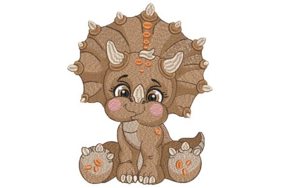 Cute Triceratops Baby Dinosaur Embroidery Review
