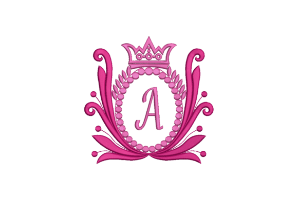 Elegant Crown Embroidery Design Letter a Review