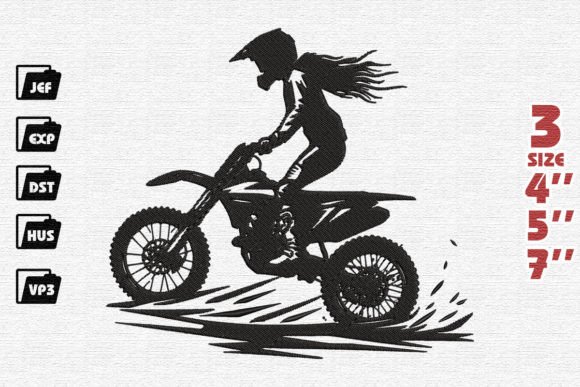 Girl on a Dirt Bike Embroidery Review