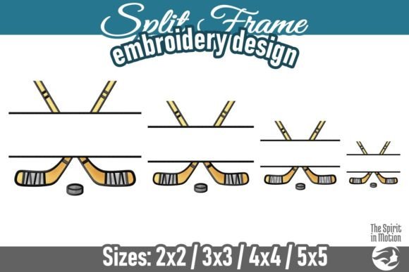 Ice Hockey Split Frame - Filled