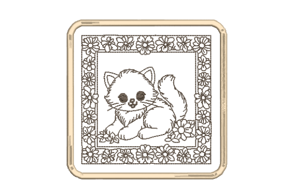 Kitten Day Quilt Square Machine Embroidery Review