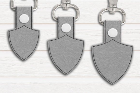 Shield Blank ITH Key Fob Applique