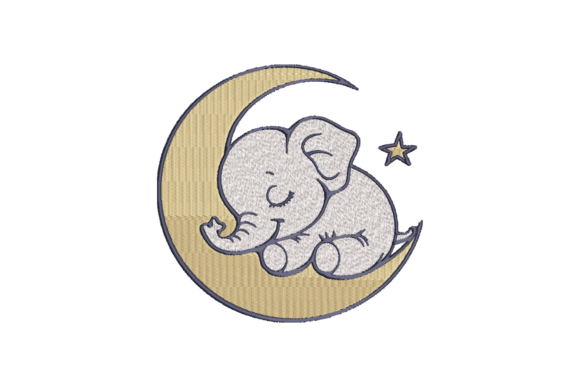 Sleeping Baby Elephant Embroidery Design Review